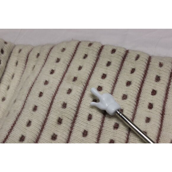 Rique Dessali vintage Italian angora wool geometric open front knit cardigan - Picture 9 of 12